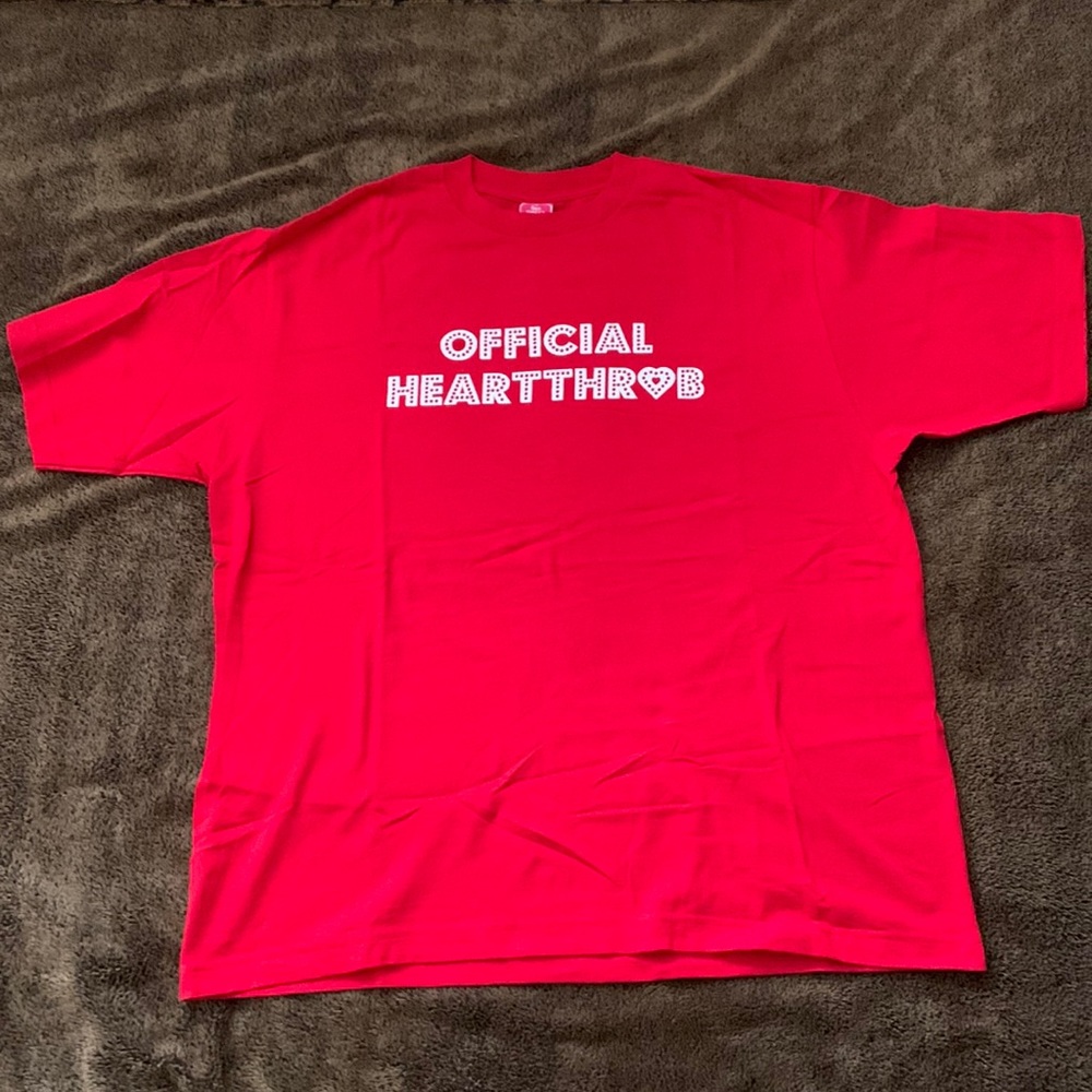 Valentine Day Red Shirt Official Heart Throb Screen Graphic Holiday Top